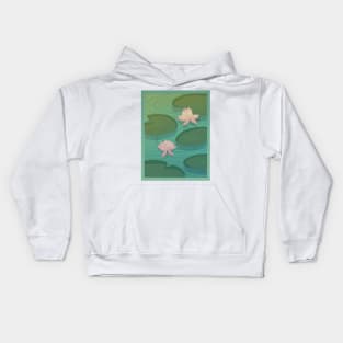 Lotus and Lily Pond Kids Hoodie